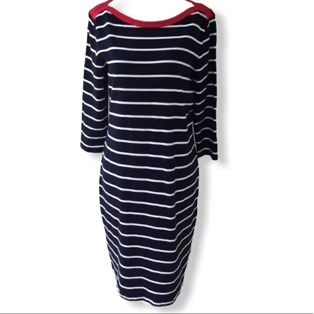 Talbots Women's Nautical Stripe Dress size Small